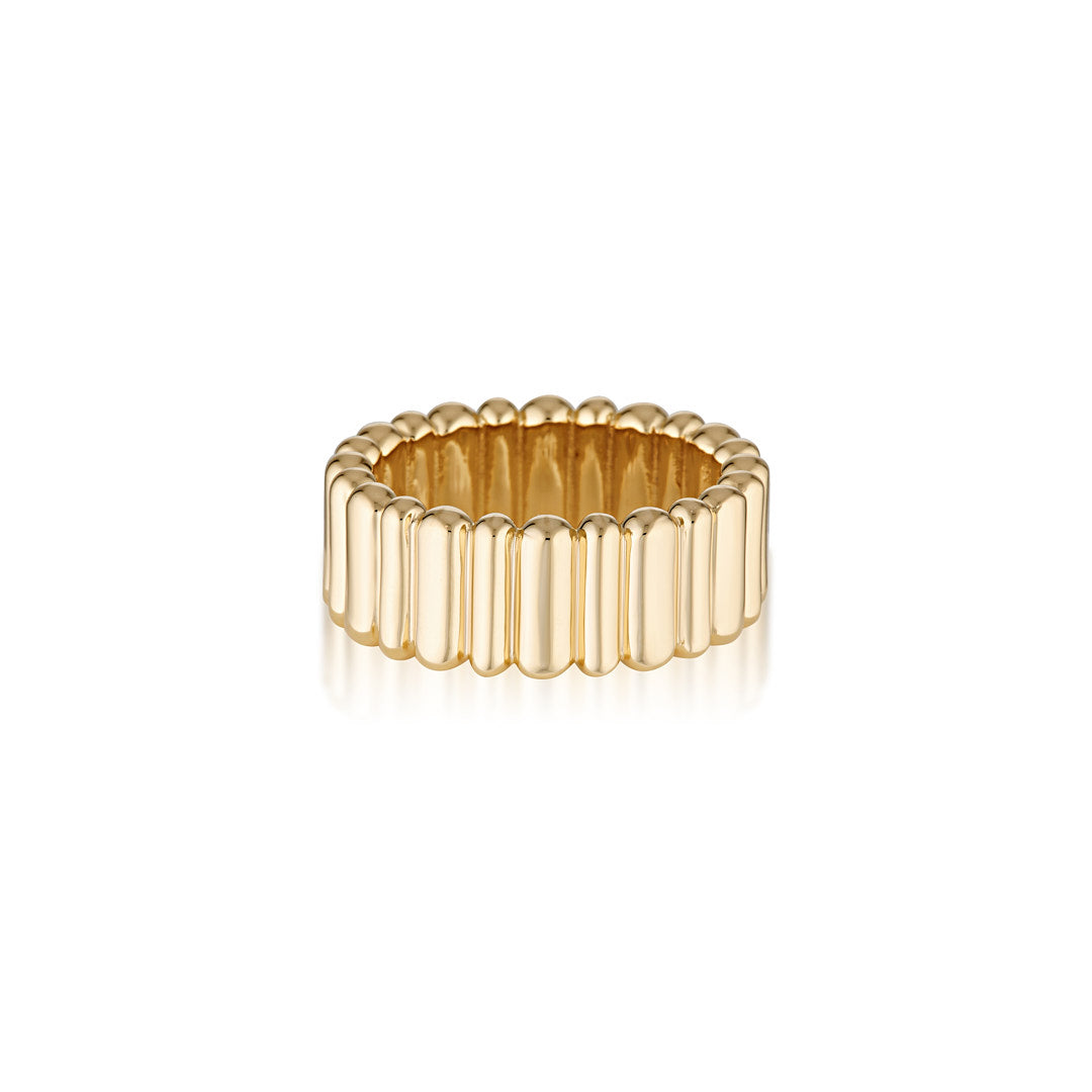 Texture Solid Gold Wedding Band 1