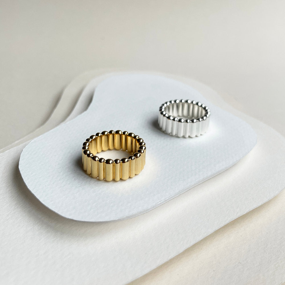 Texture Solid Gold Wedding Band 2