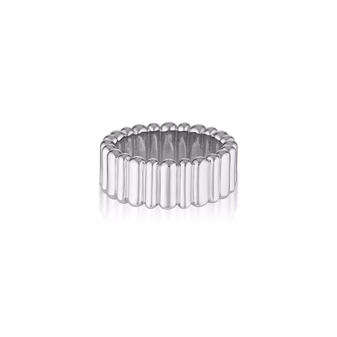Texture Solid Gold Wedding Band 1
