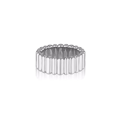 Texture Solid Gold Wedding Band 1