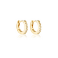 Load image into Gallery viewer, 0.5 TCW White Topaz Mini Hoops Earrings
