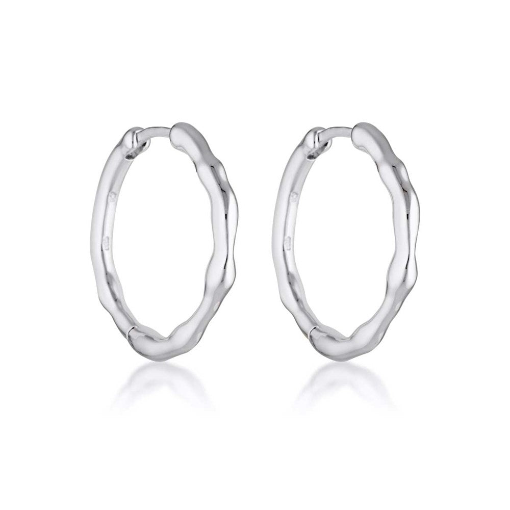 Elegant Wavy Gold Hoop Earrings 2