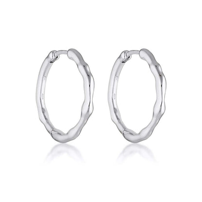 Elegant Wavy Gold Hoop Earrings 2