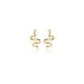 Load image into Gallery viewer, Golden Serpent Twist Stud Earrings
