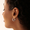 Load image into Gallery viewer, Radiant Double Hoop Diamond Earrings
