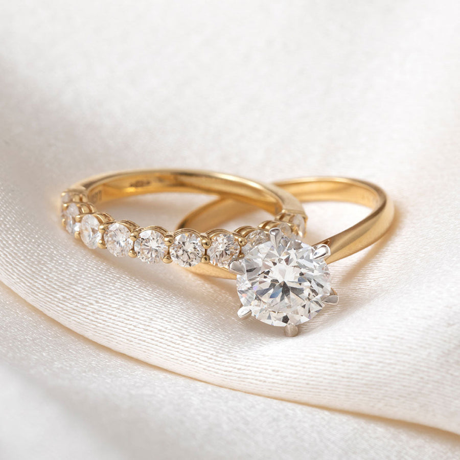 Curved- 0.25 CT Marquise Lab Grown Diamond Wedding Band