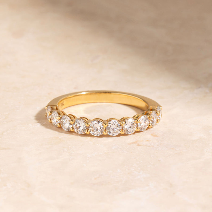 Curved- 0.25 CT Marquise Lab Grown Diamond Wedding Band