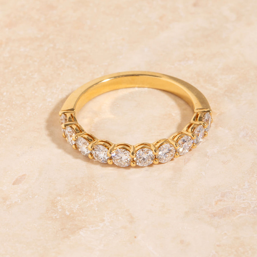 Curved- 0.25 CT Marquise Lab Grown Diamond Wedding Band