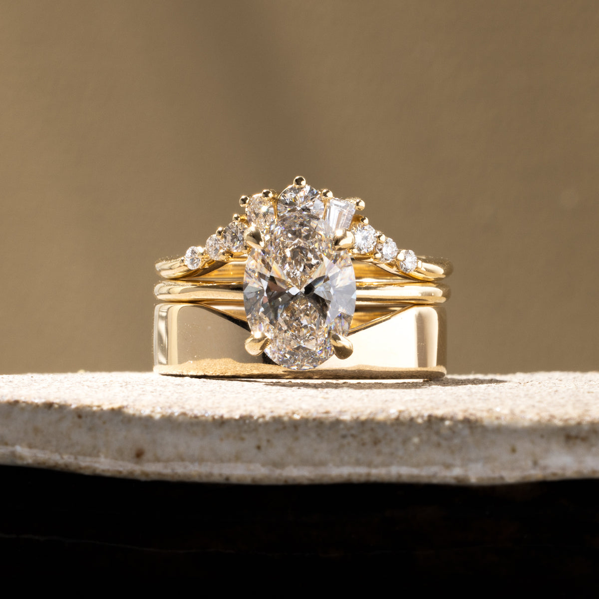 Chevron- 0.34 CT Round & tapered baguette & Pear Lab Grown Diamond Wedding Band