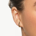 Load image into Gallery viewer, Elegant Double Lobe Gold Cuff Earrings
