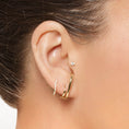 Load image into Gallery viewer, Elegant Double Lobe Gold Cuff Earrings 6
