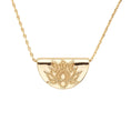 Load image into Gallery viewer, Elegant Lotus Pendant Necklace in Gold Finish
