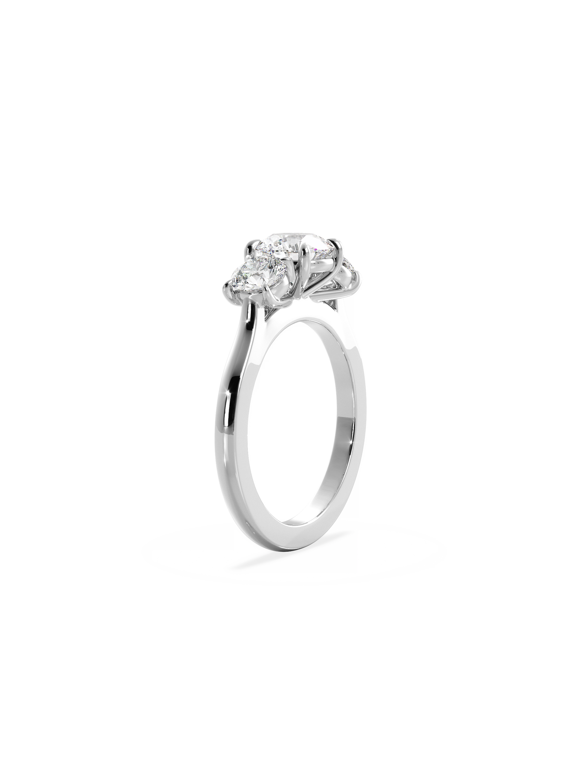 Three Stone-Round Lab Grown Diamond Engagement Ring