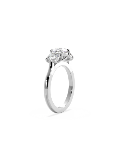 Three Stone-Round Lab Grown Diamond Engagement Ring