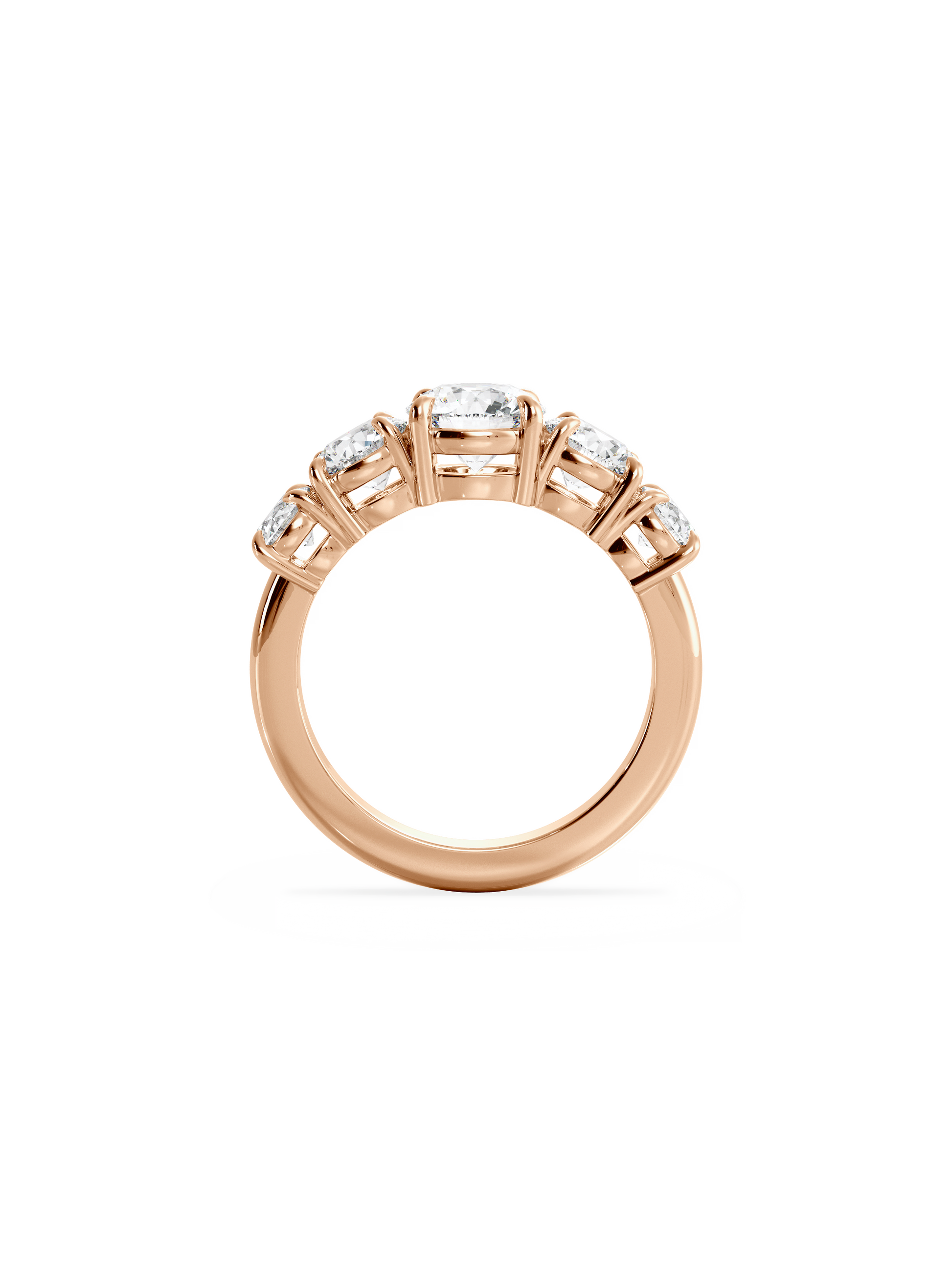 Five Stone-Round Lab Grown Diamond Engagement Ring