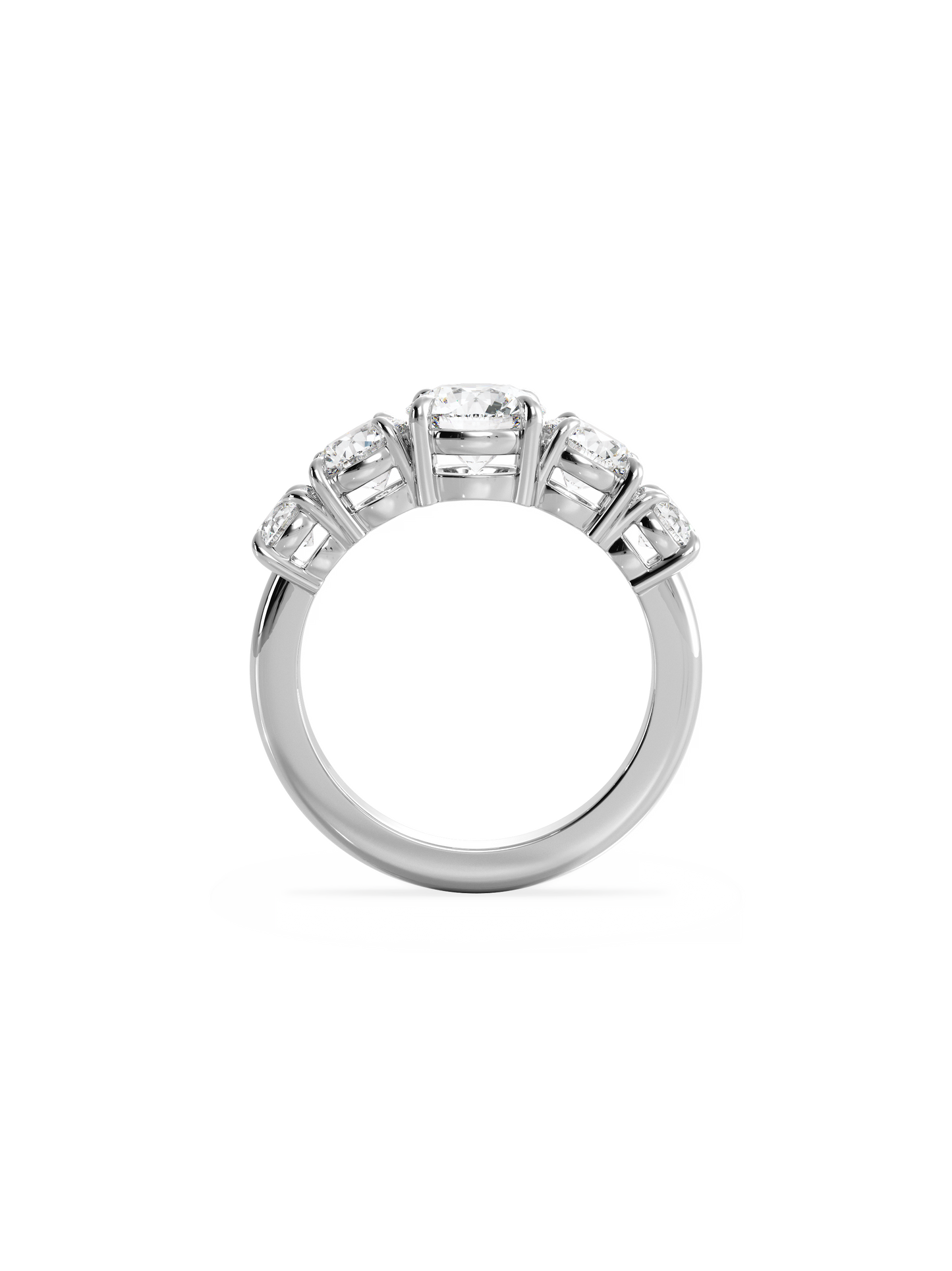 Five Stone-Round Lab Grown Diamond Engagement Ring