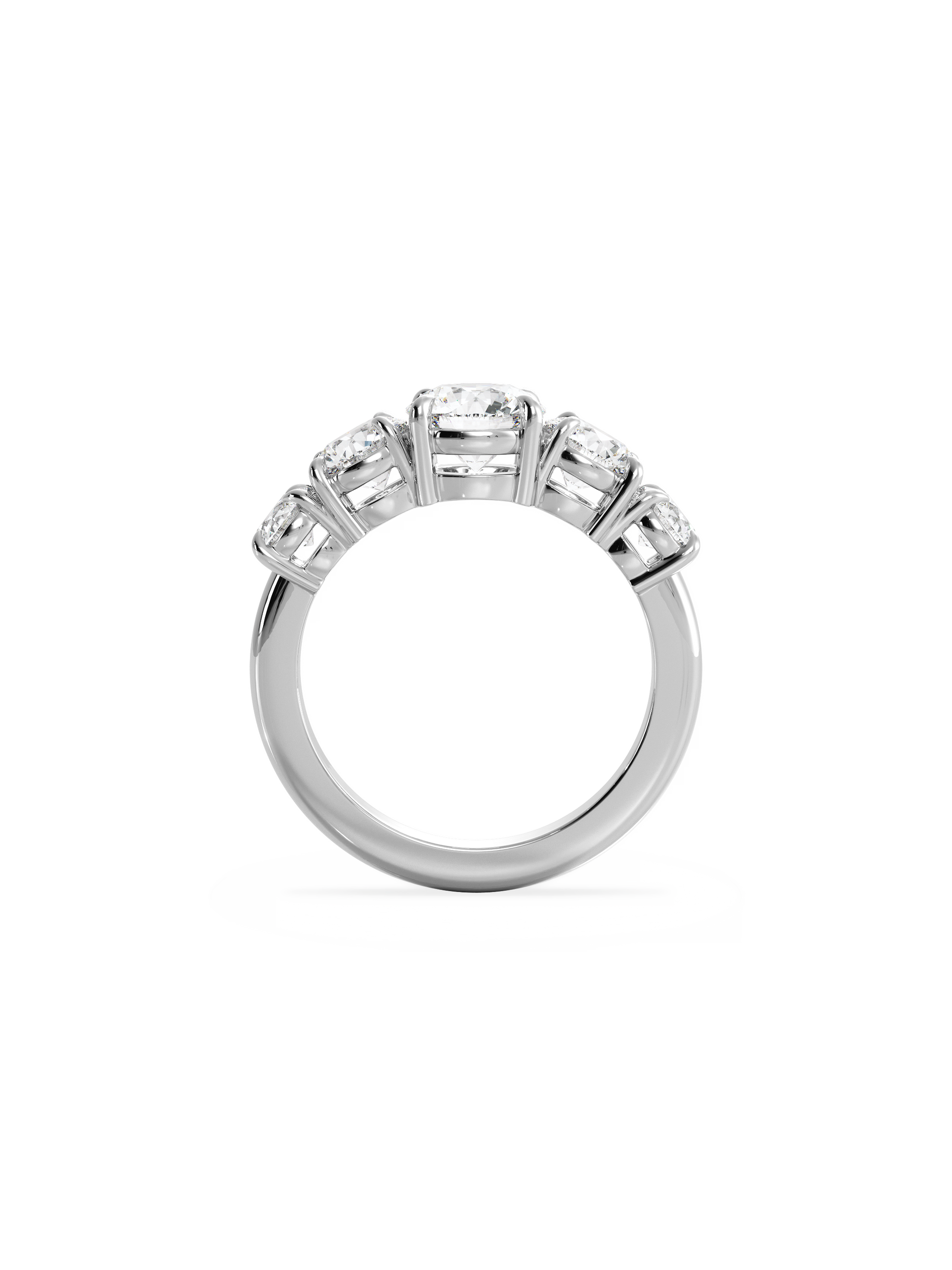 Five Stone-Round Lab Grown Diamond Engagement Ring