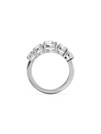 Five Stone-Round Lab Grown Diamond Engagement Ring
