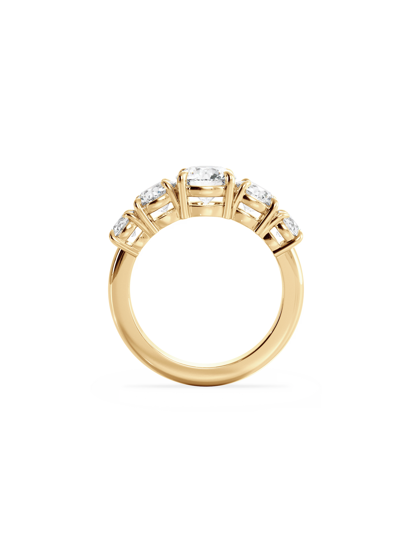 Five Stone-Round Lab Grown Diamond Engagement Ring