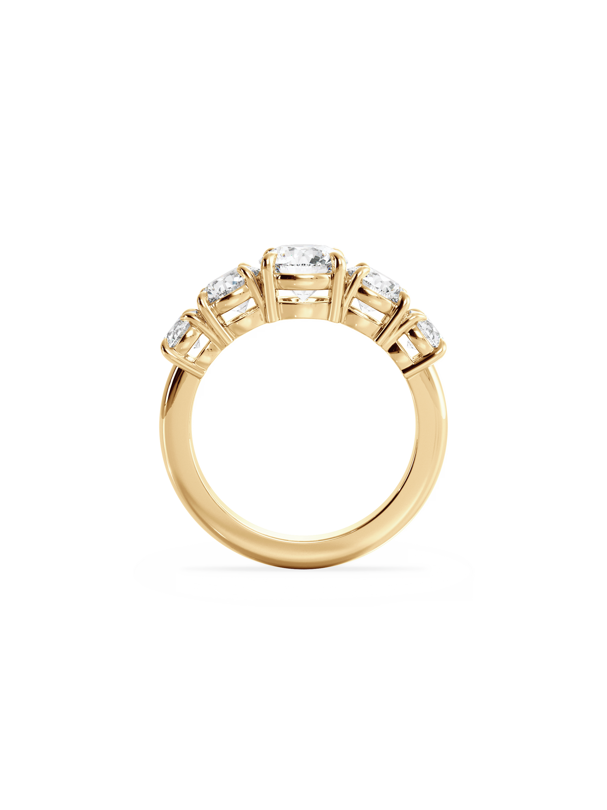 Five Stone-Round Lab Grown Diamond Engagement Ring