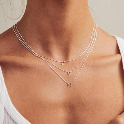 Simple Love Letter Initial Necklace 2