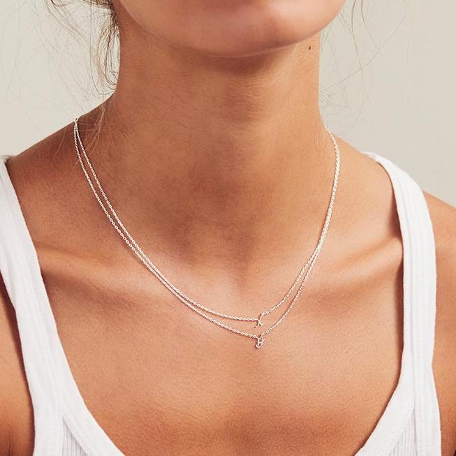 Simple Love Letter Initial Necklace