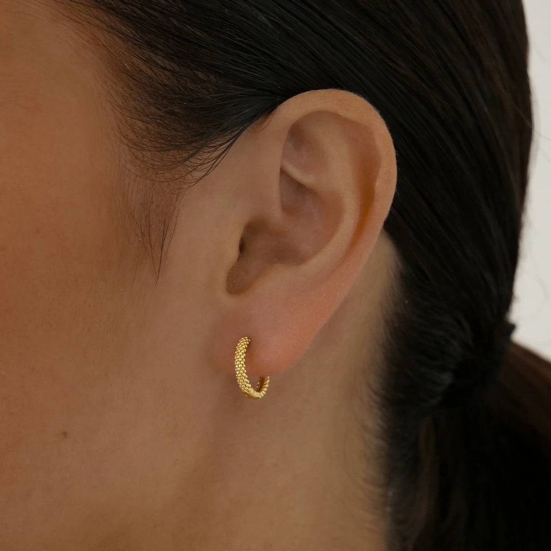 Round Dot Hoop Earrings