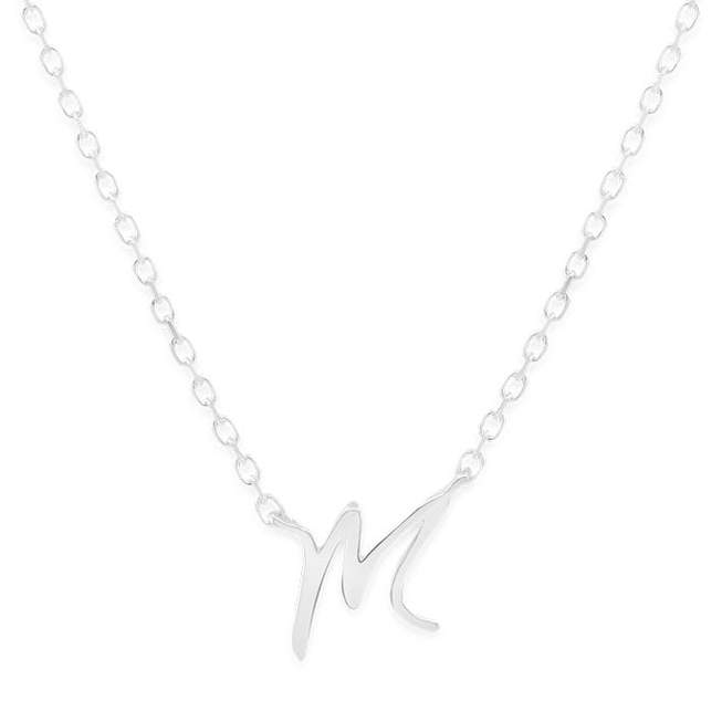 Simple Love Letter Initial Necklace 17