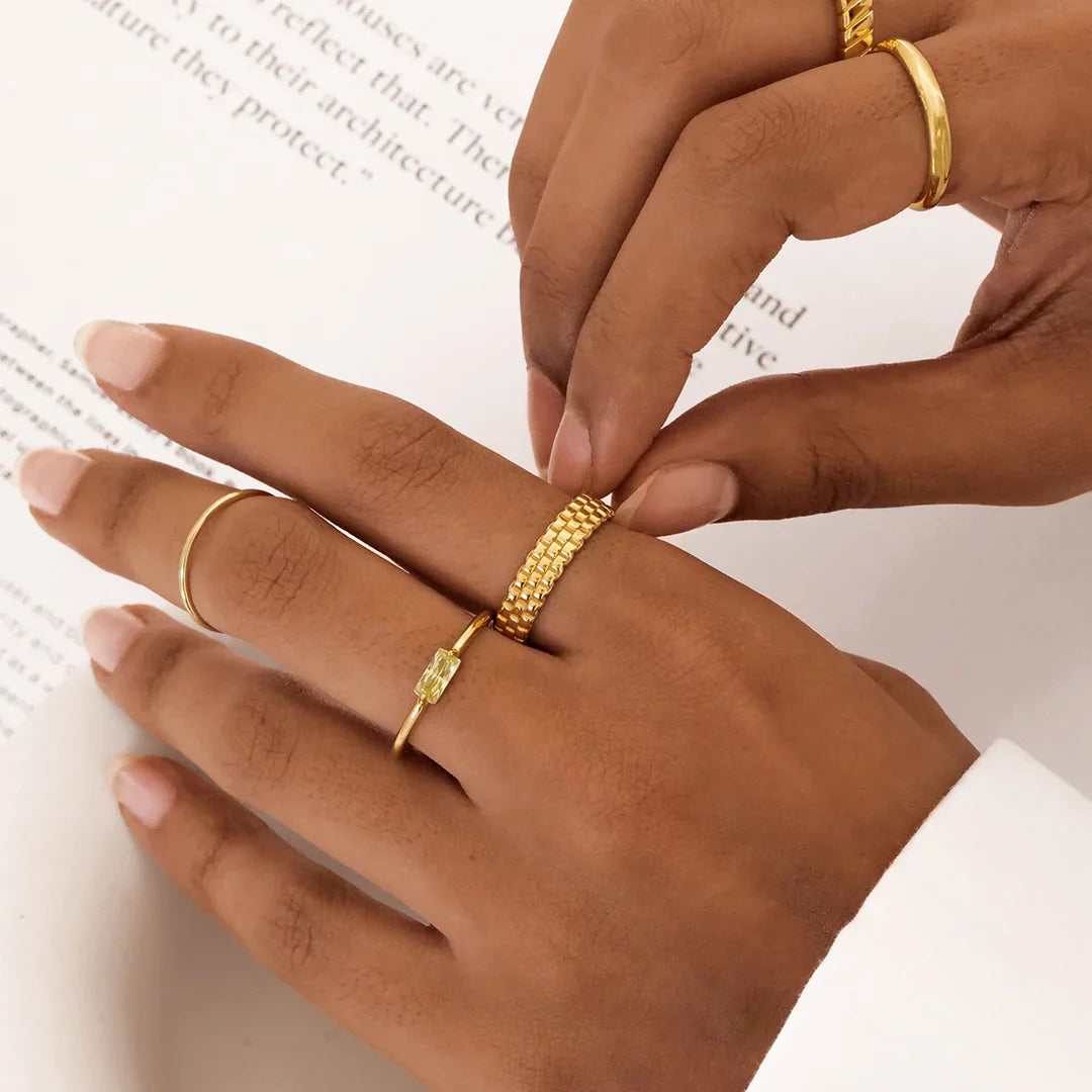 Classic Three Layered Wedding Band 4