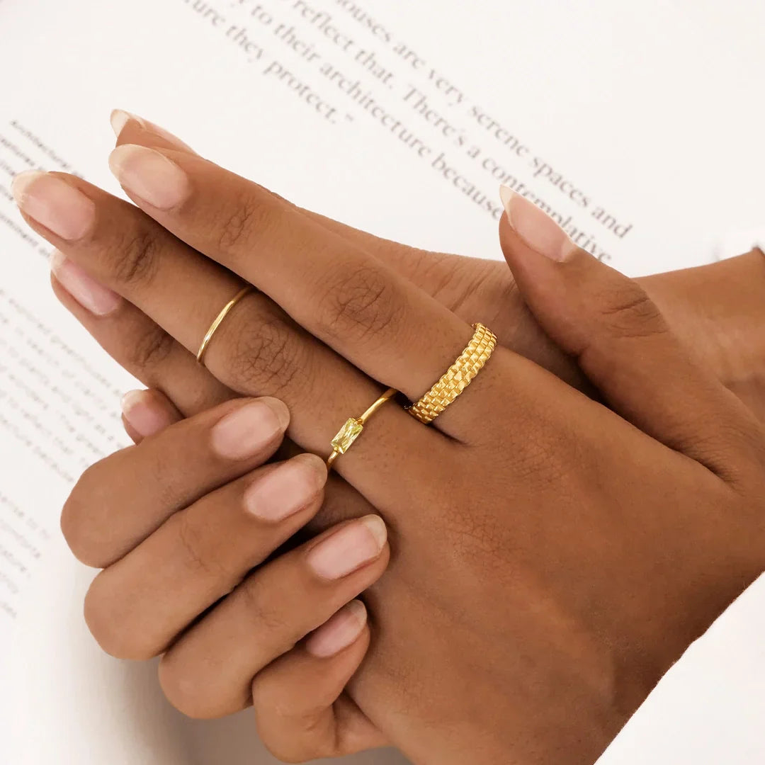 Classic Three Layered Wedding Band 5