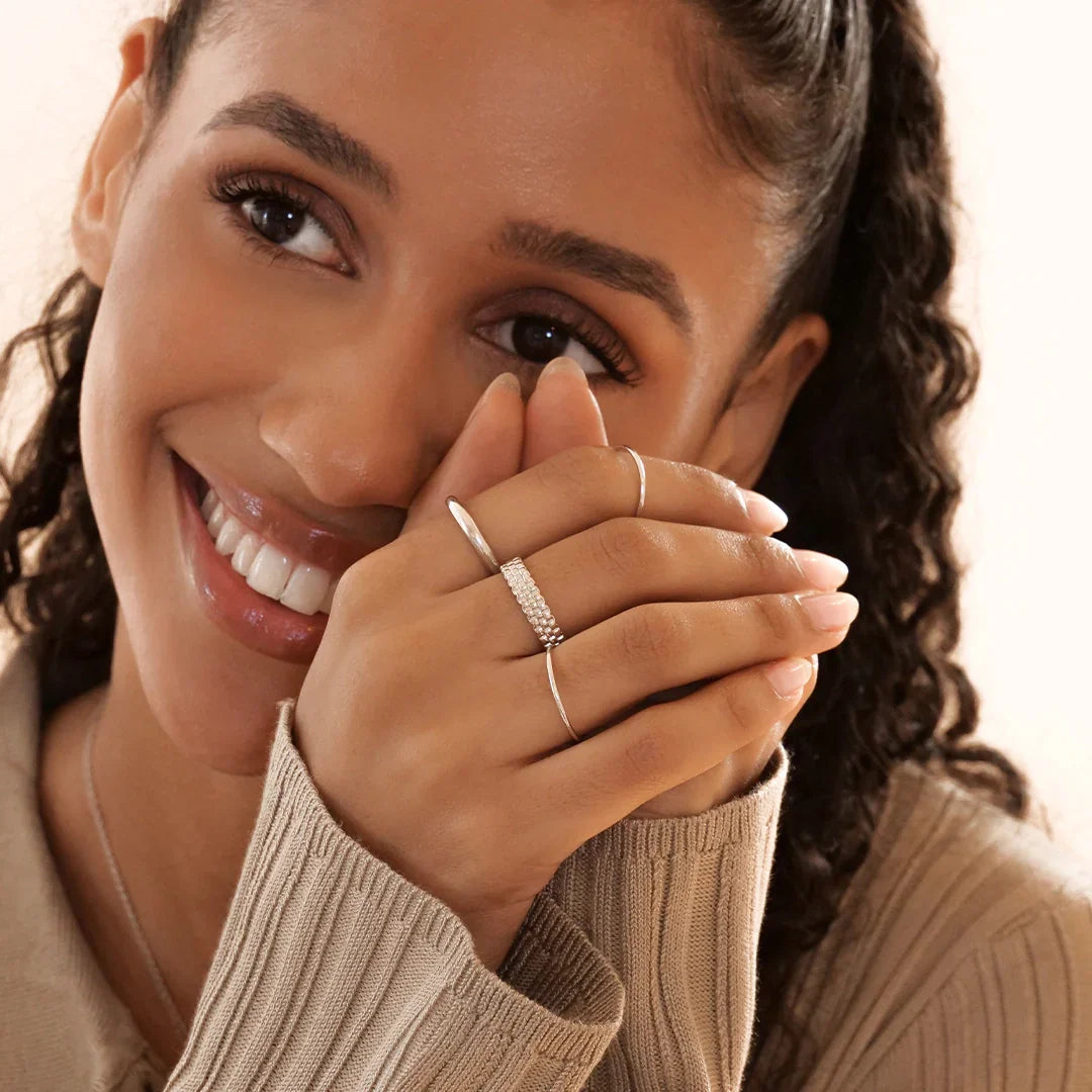 Classic Three Layered Wedding Band