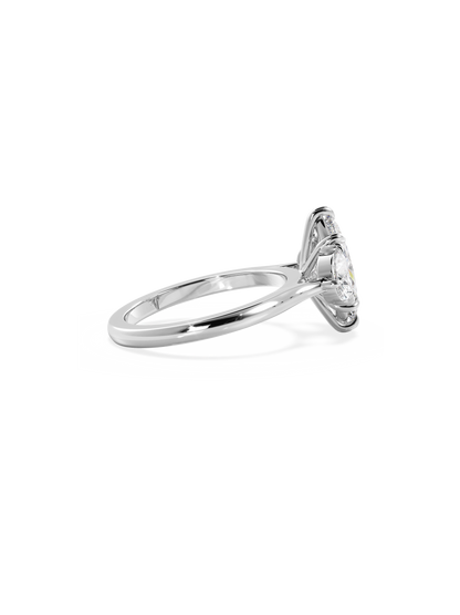Three Stone-Marquise Lab Grown Diamond Engagement Ring
