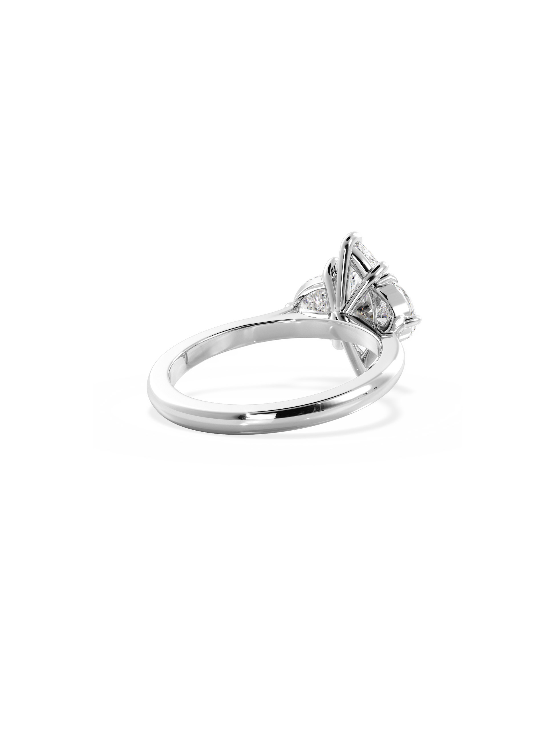 Three Stone-Marquise Lab Grown Diamond Engagement Ring