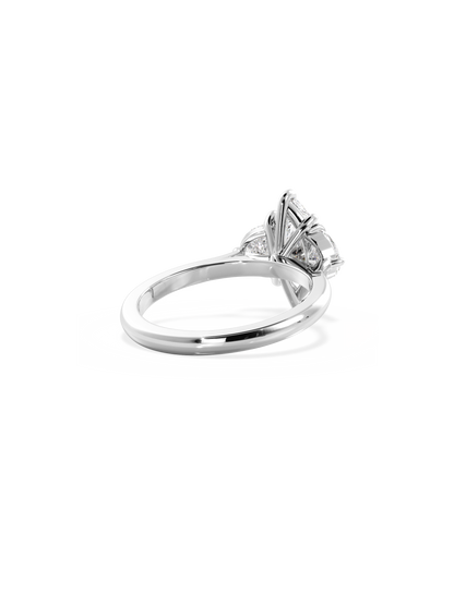 Three Stone-Marquise Lab Grown Diamond Engagement Ring
