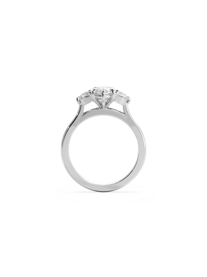 Three Stone-Marquise Lab Grown Diamond Engagement Ring