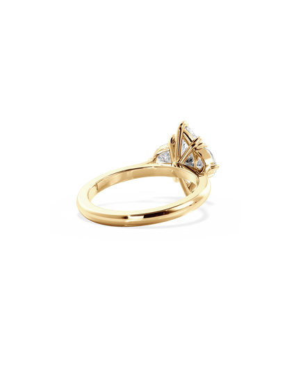 Three Stone-Marquise Lab Grown Diamond Engagement Ring