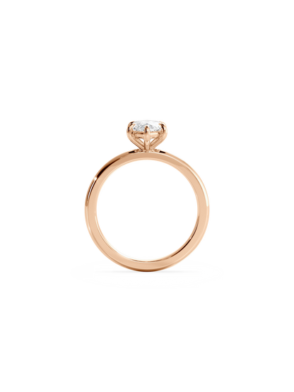 Solitaire-Oval Lab Grown Diamond Engagement Ring