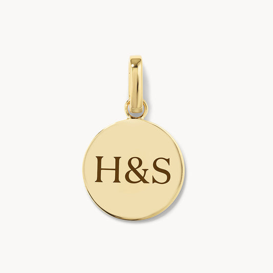 Elegant Personalized Initial Disc Pendant