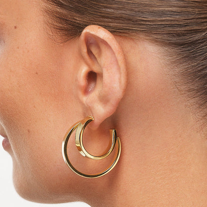 Plain Flat Hoop Earrings 4
