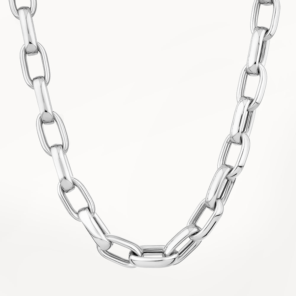 Elegant Silver Paperclip Chain Necklace