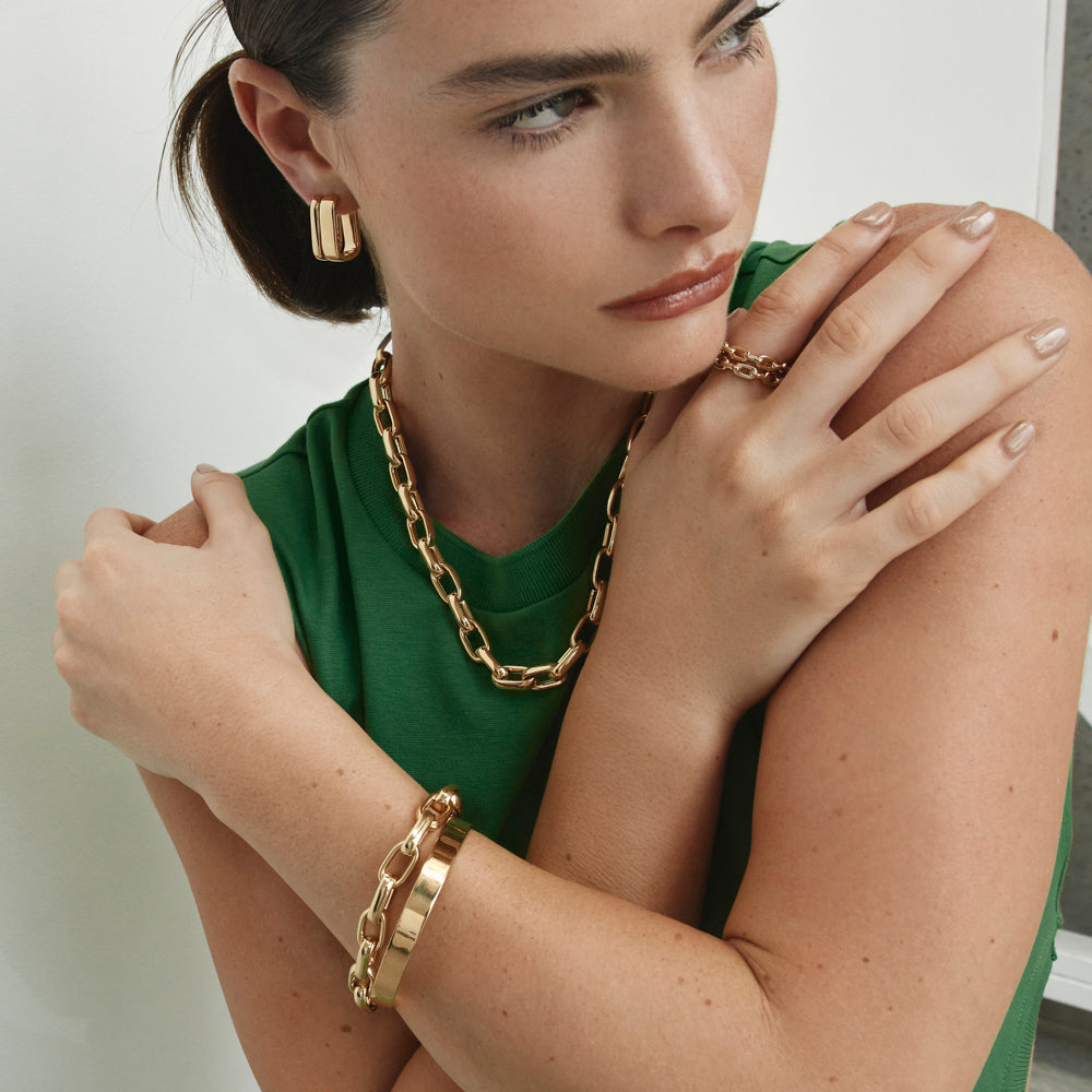Luxurious Bold Gold Chain Necklace 5