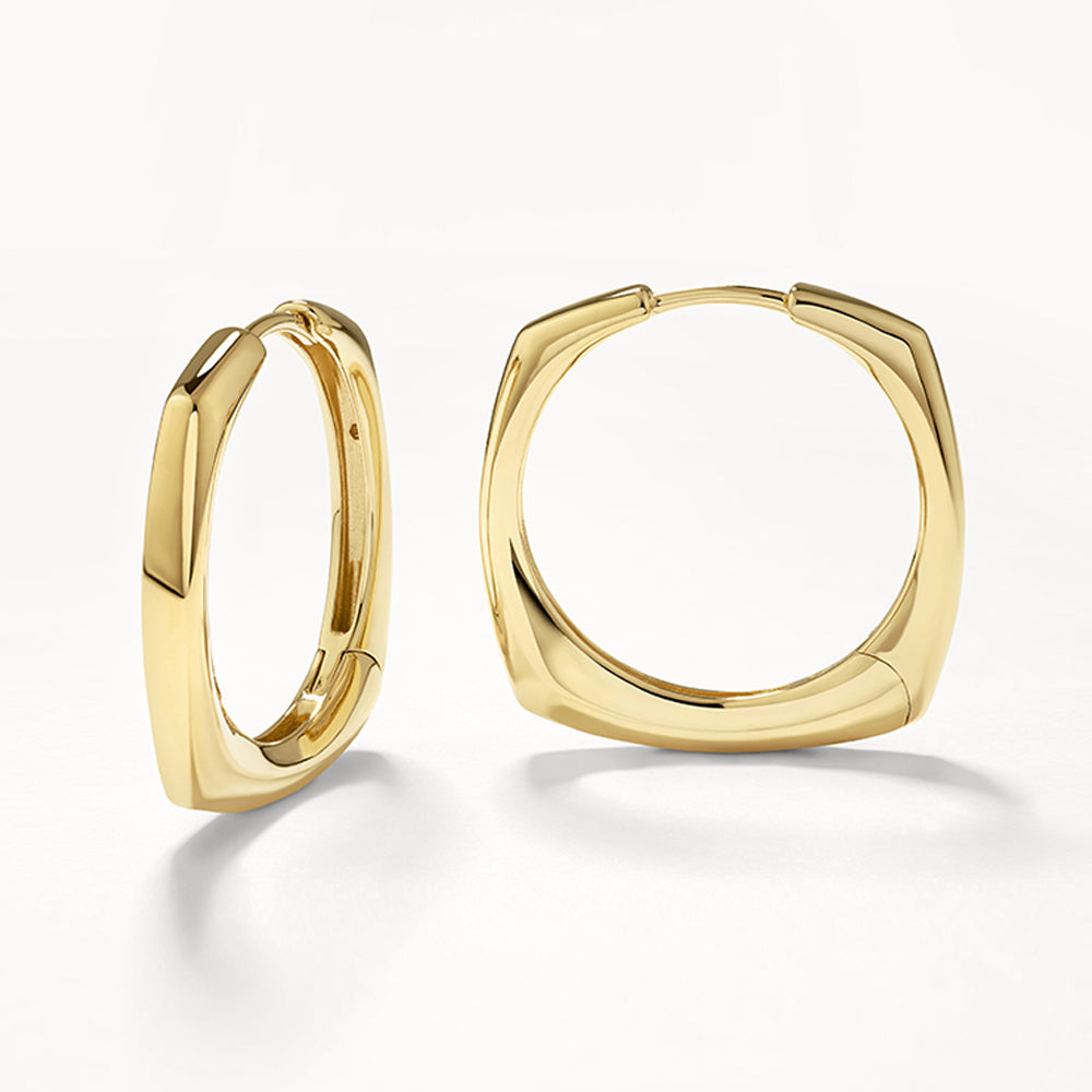 Square Edge Hoops Earrings 1