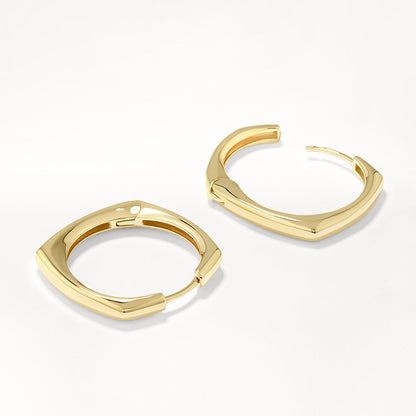Square Edge Hoops Earrings 6