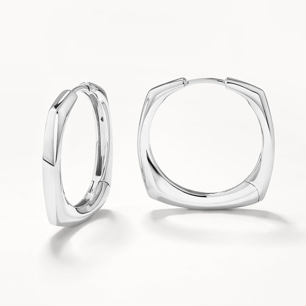 Square Edge Hoop Earrings