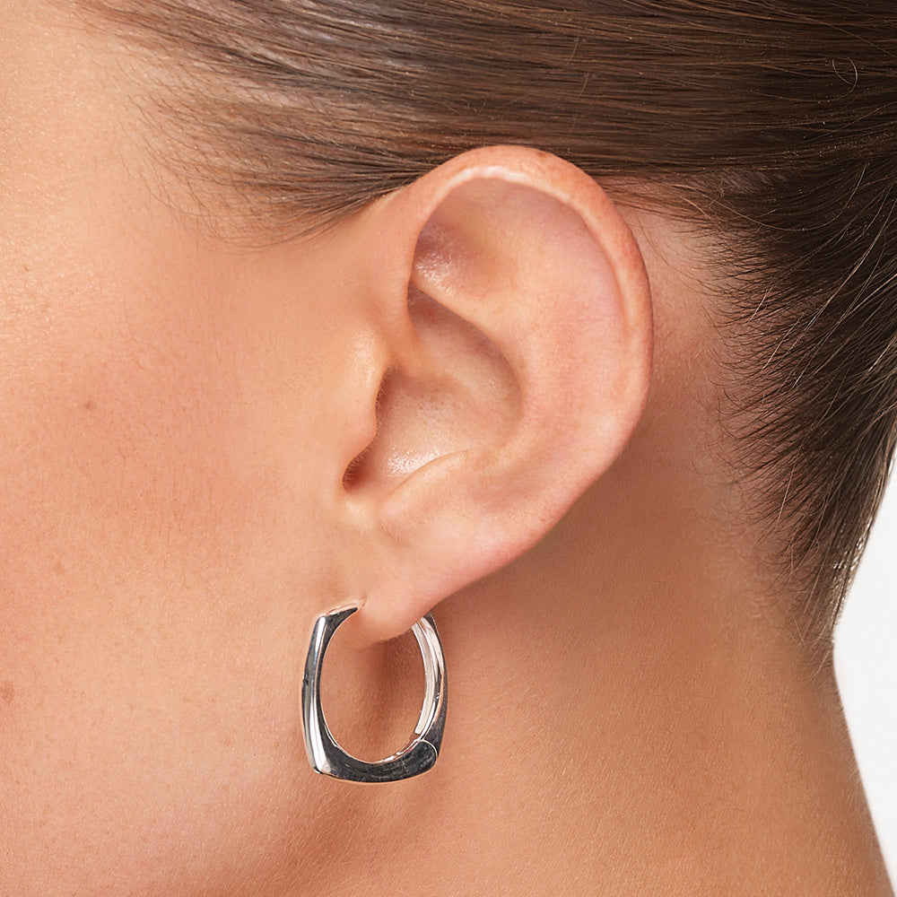 Square Edge Hoop Earrings