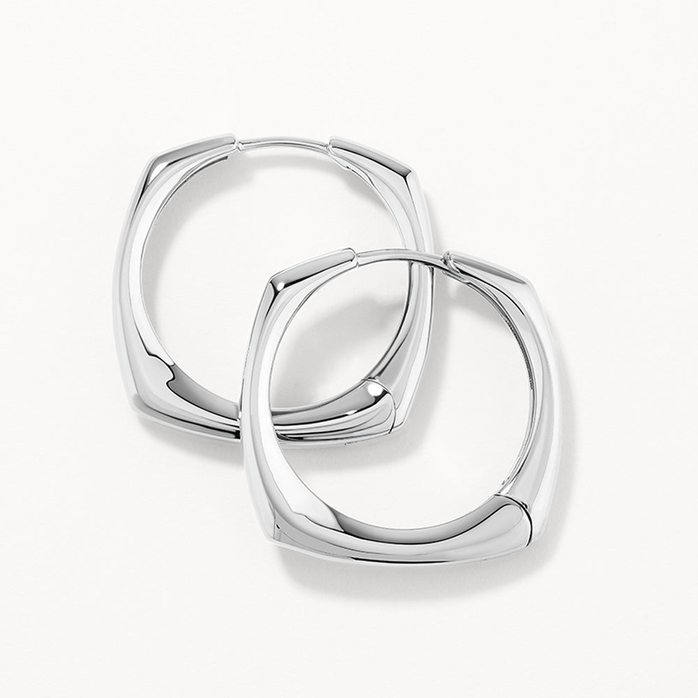 Square Edge Hoop Earrings