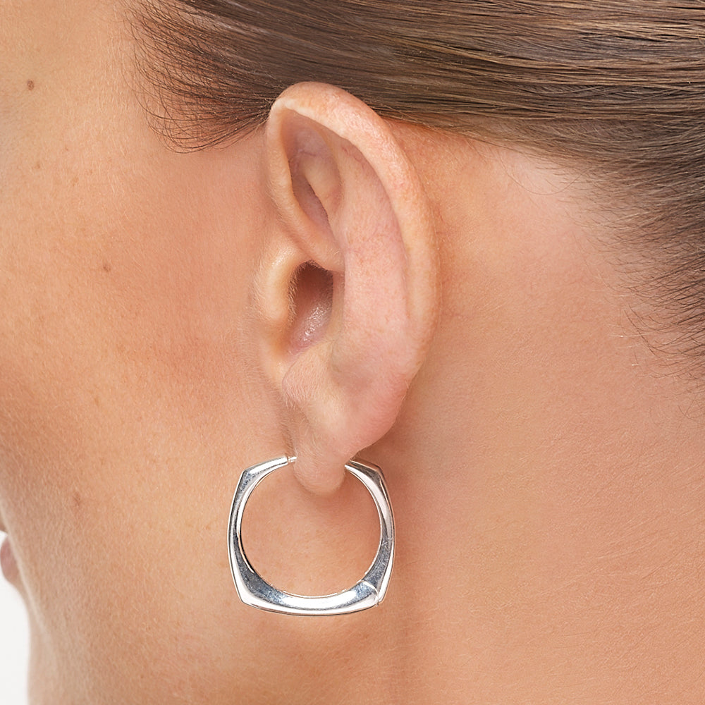 Square Edge Hoop Earrings