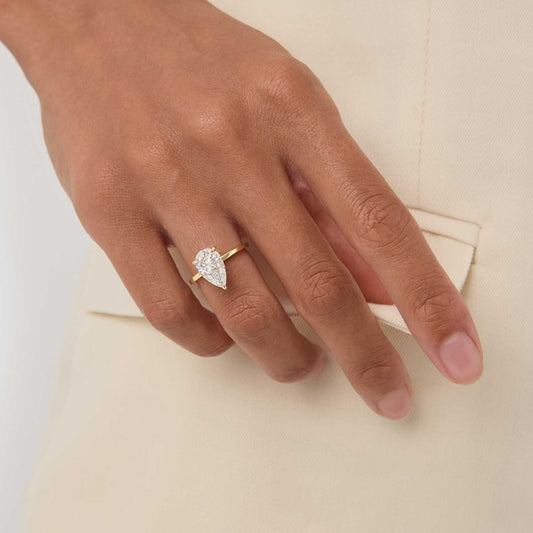 Hidden Halo-1.5 CT Round Lab Grown Diamond Engagement Ring