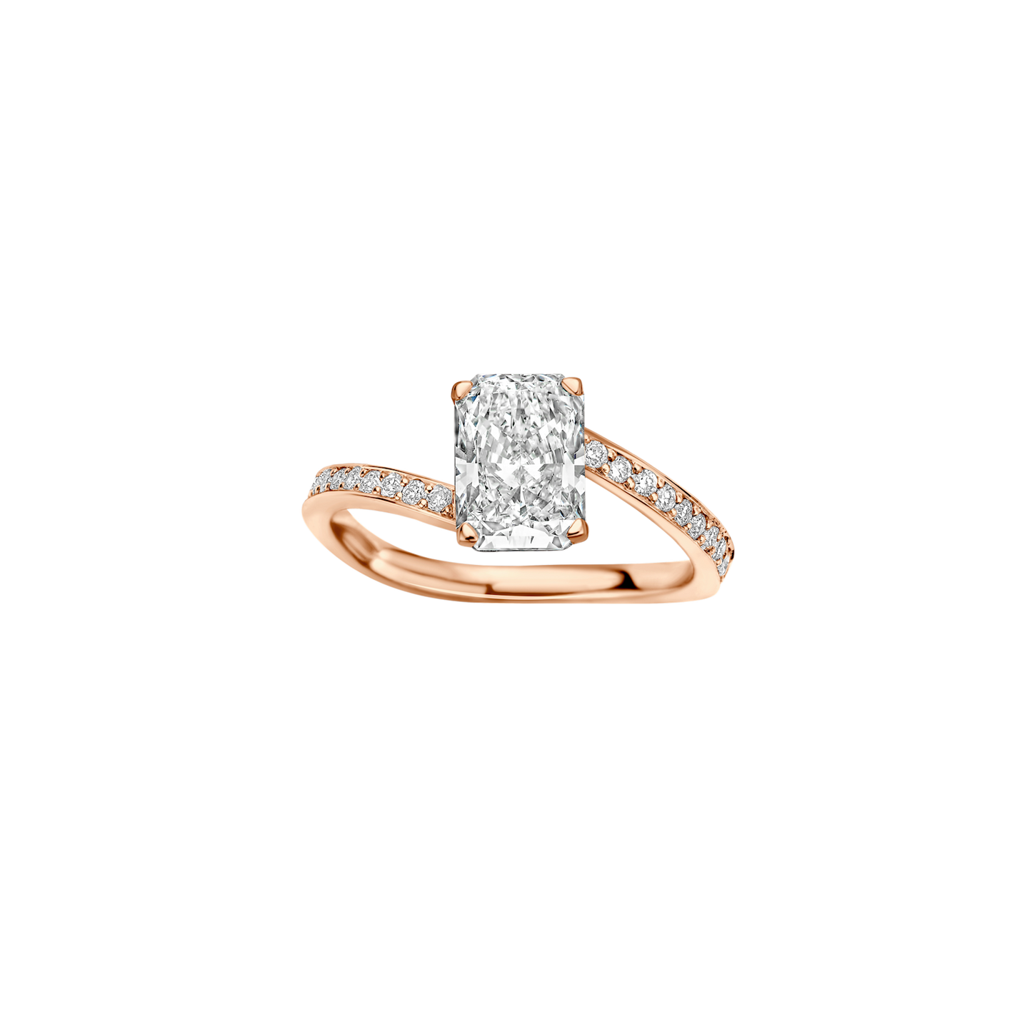 Hidden Halo-1.5 CT Round Lab Grown Diamond Engagement Ring