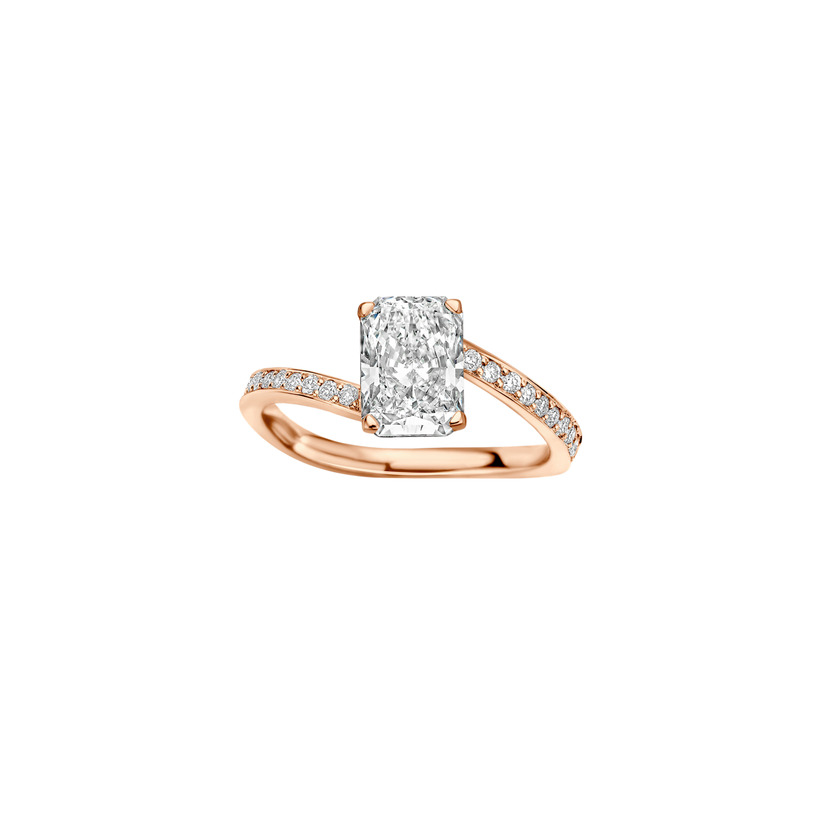Hidden Halo-1.5 CT Round Lab Grown Diamond Engagement Ring